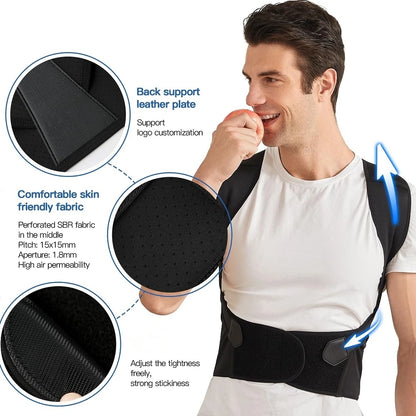 Back Brace Posture Corrector for Women and Men, Shoulder Straightener Adjustable Full Back Support Upper and Lower Pain Relief